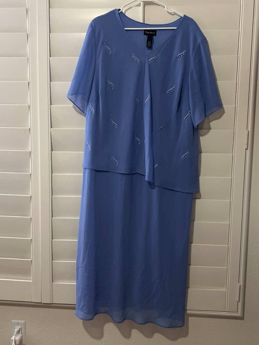 Maggie Barnes Periwinkle Embellished Maxi Skirt Set